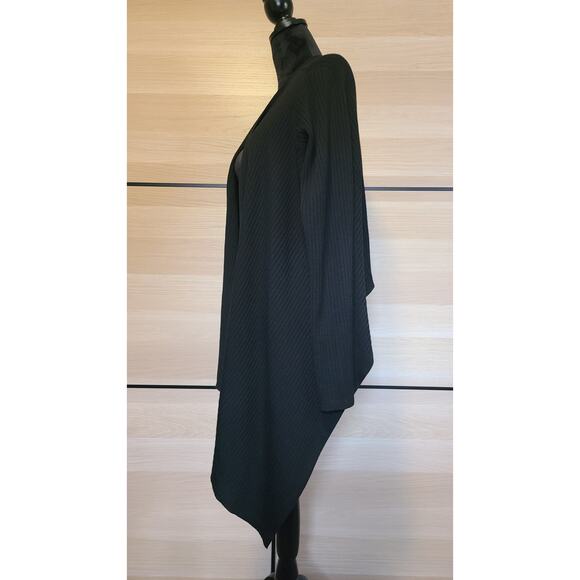 Athleta Solstice Wrap Cardigan Black Large Merino Wool - Picture 2 of 10